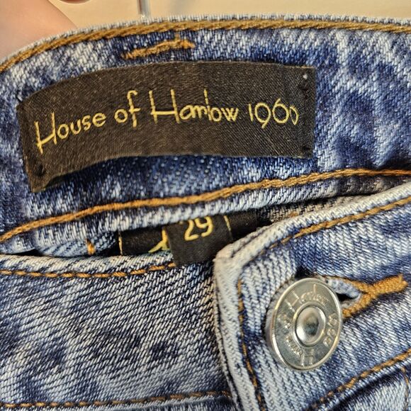House of Harlow 1960 High Rise Button Fly‎ Mom Denim Shorts Inseam 4.5" Size 29 - Picture 8 of 8